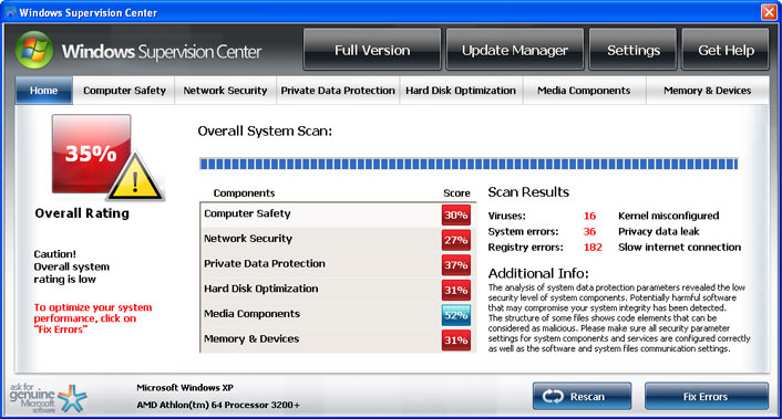 Windows Supervision Center rogue