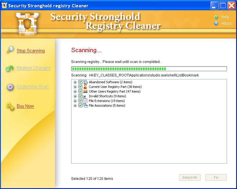 Registry Cleaner screen shot