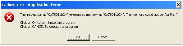 Generic host process error