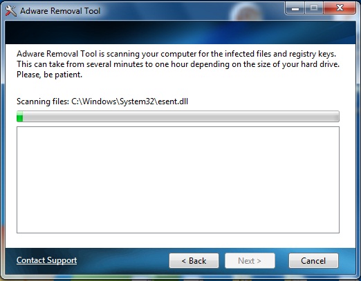 Adware Removal Tool easy-to-use interface allows you to remove adware components