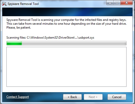 Spyware Removal Tool 1.0 screenshot