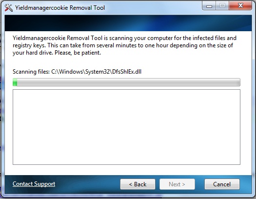 Yieldmanager Removal Tool screen shot