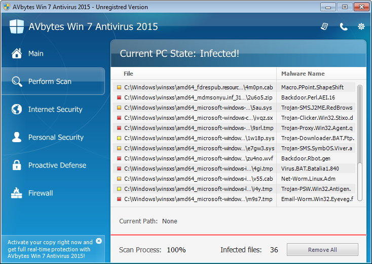 AVbytes Win 7 Antivirus 2015
