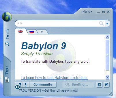 i cannot type in babylon dictionary