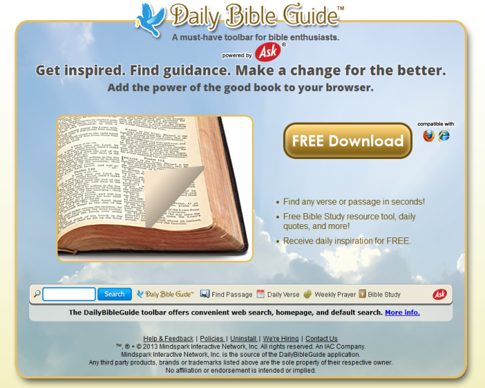 Daily Bible Guide Toolbar