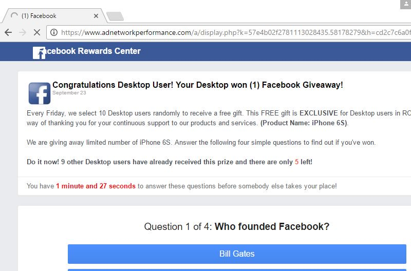 Facebook Rewards Center
