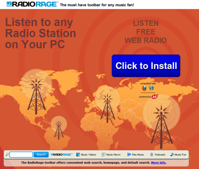 RadioRage Toolbar