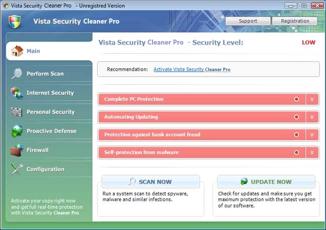 Vista Security Cleaner Pro