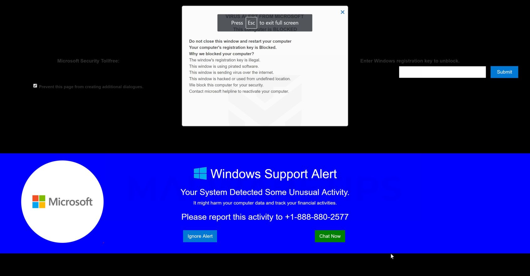 Windows Operating System Alert
